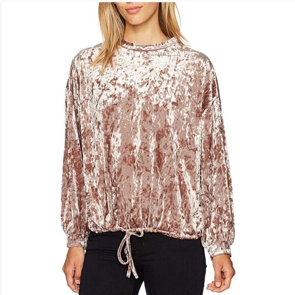 Adrianna Papell Blush Crushed Velour Top - Picture 10 of 10